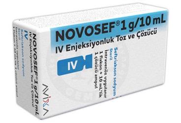 NOVOSEF 1 G/10 ML IV ENJEKSIYONLUK TOZ VE COZUCU