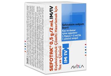SEFOTAK 0.5 G/2 ML IM/IV ENJEKSIYONLUK COZELTI HAZIRLAMAK ICIN TOZ VE COZUCU