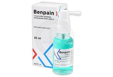 BENPAIN 1,5 MG/ML ORAL MUKOZAYA UYGULANACAK SPREY, COZELTI