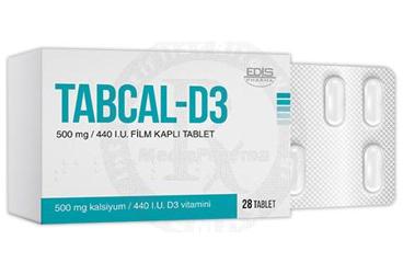 TABCAL-D3 500 MG / 440 I.U. FILM KAPLI TABLET (28 TABLET)