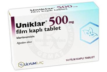 UNIKLAR 500 MG 14 TABLET