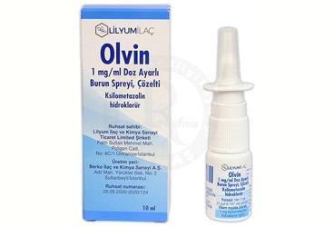 OLVIN 1 MG/ML DOZ AYARLI BURUN SPREYI, COZELTI (10 ML)