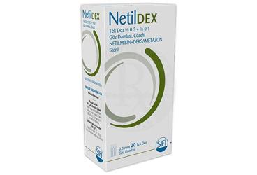 NETILDEX TEK DOZ %0,3+%0,1 GOZ DAMLASI, COZELTI (0,3 ML x 20 ADET) 