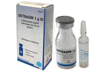 SEFTRASIM 1G IV ENJEKSIYONLUK COZELTI HAZIRLAMAK ICIN TOZ VE COZUCU (1 ADET)