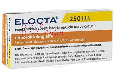 ELOCTA 250 IU IV ENJEKSIYONLUK COZELTI HAZIRLAMAK ICIN TOZ VE COZUCU 