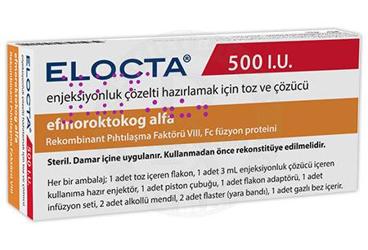 ELOCTA 500 IU IV ENJEKSIYONLUK COZELTI HAZIRLAMAK ICIN TOZ VE COZUCU 