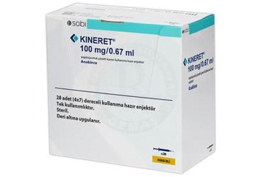 KINERET 100 MG/ 0.67 ML ENJEKSIYONLUK COZELTI ICEREN KULLANIMA HAZIR ENJEKTOR (28 ENJEKTOR)