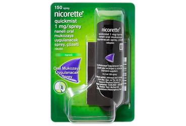 NICORETTE QUICKMIST 1 MG/SPREY NANELI ORAL MUKOZAYA UYGULANACAK SPREY, COZELTI (1 SISE)