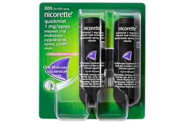 NICORETTE QUICKMIST 1 MG/SPREY MEYVELI ORAL MUKOZAYA UYGULANACAK SPREY, COZELTI (2 ADET)