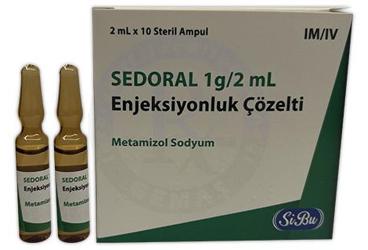 SEDORAL 1G/2 ML ENJEKSIYONLUK COZELTI (10 AMPUL)