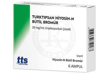 TURKTIPSAN HIYOSIN-N BUTIL BROMUR 20 MG/ML ENJEKSIYONLUK COZELTI (6 AMPUL)