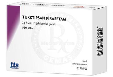 TURKTIPSAN PIRASETAM 1 G / 5 ML ENJEKSIYONLUK COZELTI (12 AMPUL)