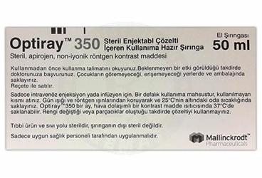 OPTIRAY  350 STERIL APIROJEN 741MG/ML 50 ML ENJ.INF. SOL.
