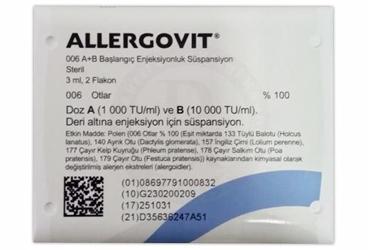 ALLERGOVIT 006 A + B BASLANGIC ENJEKSIYONLUK SUSPANSIYON