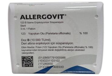 ALLERGOVIT 123 B IDAME ENJEKSIYONLUK SUSPANSIYON