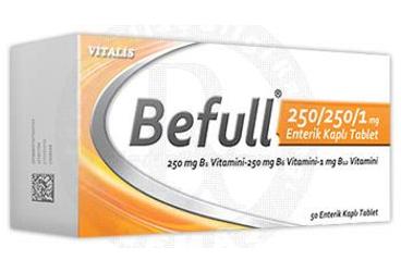 BEFULL 250/250/1 MG 50 ENTERIK KAPLI TABLET