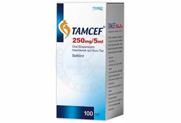 TAMCEF 250 MG/5 ML SUSPANSIYON HAZIRLAMAK ICIN KURU TOZ 100 ML