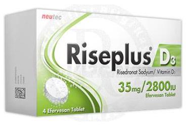 RISEPLUS D3 35 MG/2800 IU 4 EFERVESAN TABLET