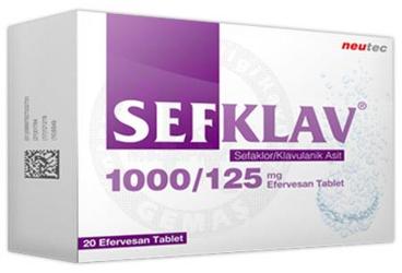 SEFKLAV 1000/125 MG 20 EFERVESAN TABLET