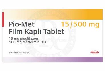 PIO-MET 15/500 MG 90 FILM TABLET