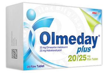 OLMEDAY PLUS 20/25 MG 28 FILM TABLET