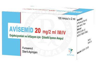 AVISEMID 20 MG/2ML IM/IV ENJEKSIYON VE INFUZYON ICEREN 100 AMPUL