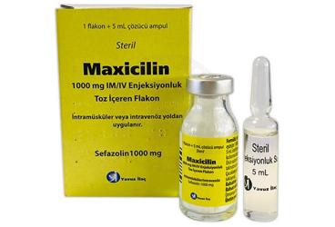 MAXICILIN 1000 MG IM/IV ENJEKSIYONLUK TOZ ICEREN FLAKON