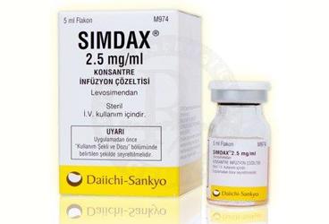 SIMDAX 2,5 MG/ML KONSANTRE INF.COZ.5 ML X 1 FLAKON