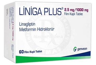 LINIGA PLUS 2.5 MG/1000 MG FILM KAPLI TABLET (60 ADET)