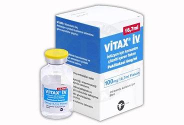 VITAX 100 MG/16,7 ML IV INFUZYON ICIN STERIL KONSANTRE COZELTI ICEREN 1 FLAKON