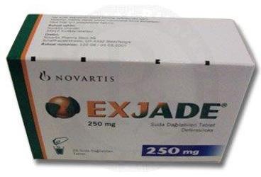 EXJADE 250 MG 28 ADET SUDA DAGILABILEN TABLET