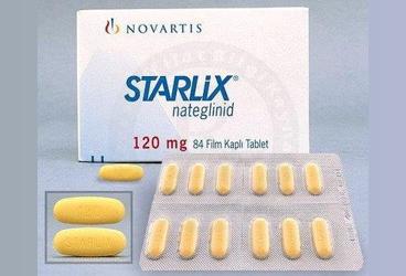 STARLIX  120 MG 84 FILM TABLET