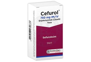 CEFUROL 750 MG IM/IV ENJEKSIYONLUK COZELTI TOZU (1 FLAKON+6 ML COZUCU AMPUL)