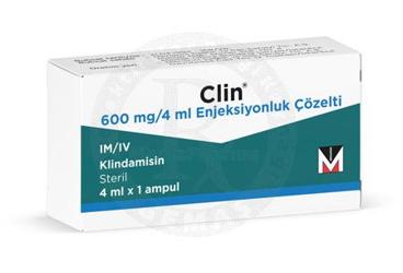 CLIN 600 MG/4 ML ENJEKSIYONLUK COZELTI (1 AMPUL)