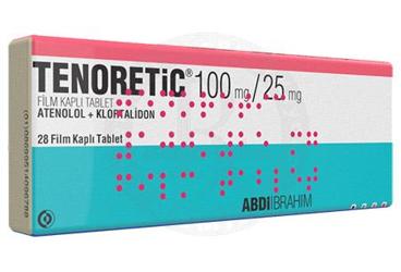 TENORETIC 100 MG/25 MG 28 FILM TABLET