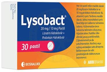 LYSOBACT 20 MG/10 MG PASTIL