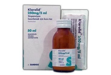 KLAROLID 250 MG/5 ML SUSPANSIYON HAZIRLAMAK ICIN KURU TOZ 50 ML