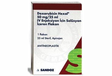 DOXORUBICIN HEXAL 50 MG/25 ML ENJEKSIYON ICIN SOLUSYON ICEREN 1 FLAKON