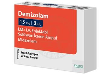DEMIZOLAM  15 MG/3 ML IM/IV ENJEKTABL SOLUSYON ICEREN 5 AMPUL