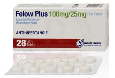 FELOW PLUS 100/25 MG 28 FILM TABLET