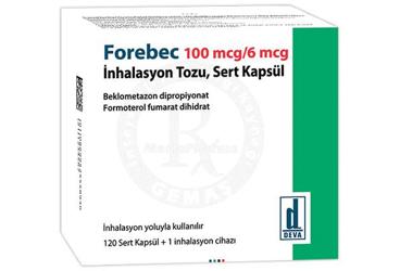 FOREBEC 100 MCG/ 6 MCG INHALASYON TOZU, SERT KAPSUL (120 KAPSUL)