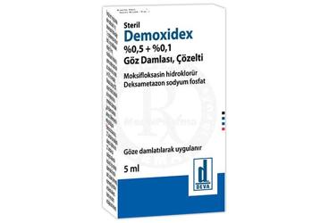 DEMOXIDEX %0,5 + %0,1 GOZ DAMLASI, COZELTI (5 ML)