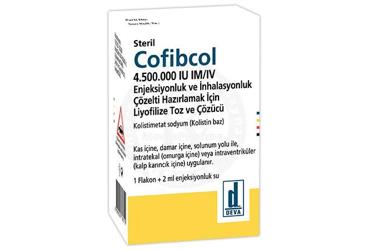 COFIBCOL 4.500.000 IU IM/IV ENJEKSIYONLUK VE INHALASYONLUK COZELTI HAZIRLAMAK ICIN LIYOFILIZE TOZ VE COZUCU (1 FLAKON)