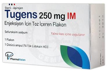 TUGENS 250 MG IM ENJEKSIYON ICIN TOZ ICEREN FLAKON