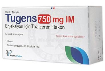 TUGENS 750 MG IM ENJEKSIYON ICIN TOZ ICEREN FLAKON