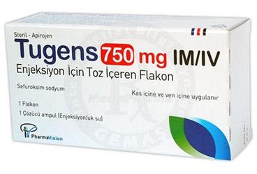 TUGENS 750 MG IM/IV ENJEKSIYON ICIN TOZ ICEREN 1 FLAKON