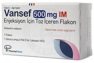 VANSEF 500 MG IM ENJEKSIYON ICIN TOZ ICEREN FLAKON