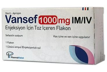 VANSEF 1000 MG IM/IV ENJEKSIYON ICIN TOZ ICEREN FLAKON