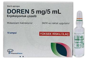 DOREN 5MG/5ML ENJ.COZ.ICEREN 10 AMPUL