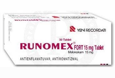 RUNOMEX FORT 15 MG 30 TABLET